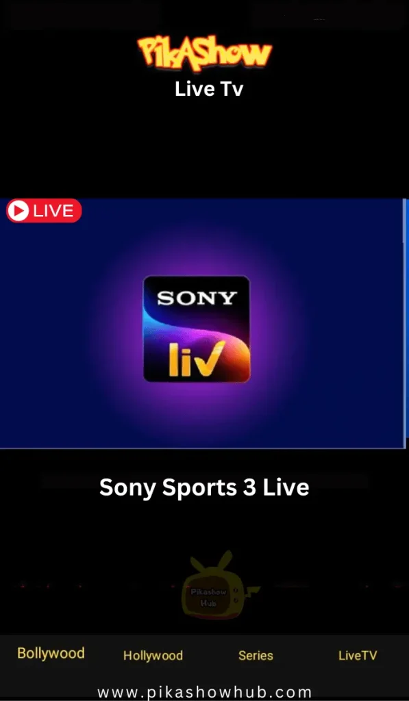 Sony Liv live tv pikashow live cricket