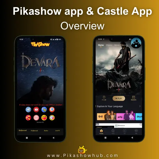Pikashow apk vs Castle App