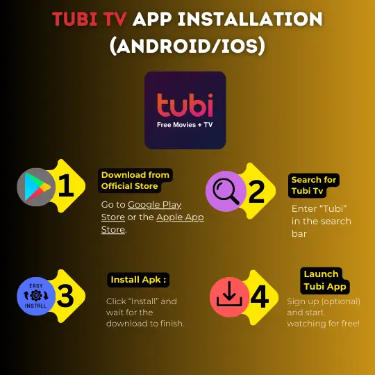 tubi tv installation step