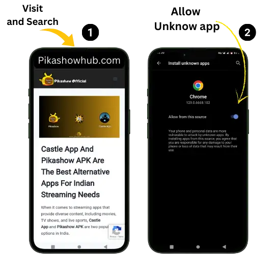 how to install castle app