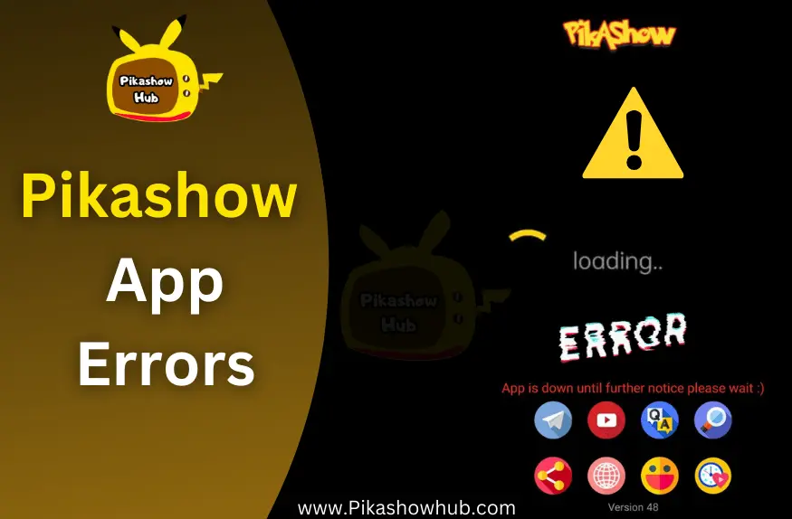 why pikashow not working, pikashow server down issue