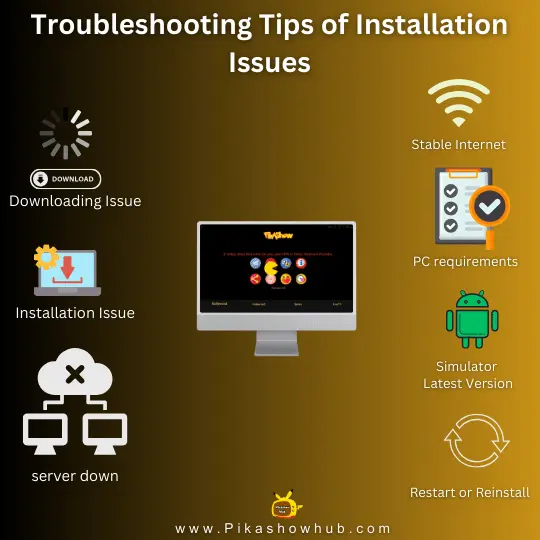 Pikashow Troubleshooting Tips Installation Issues on a laptop